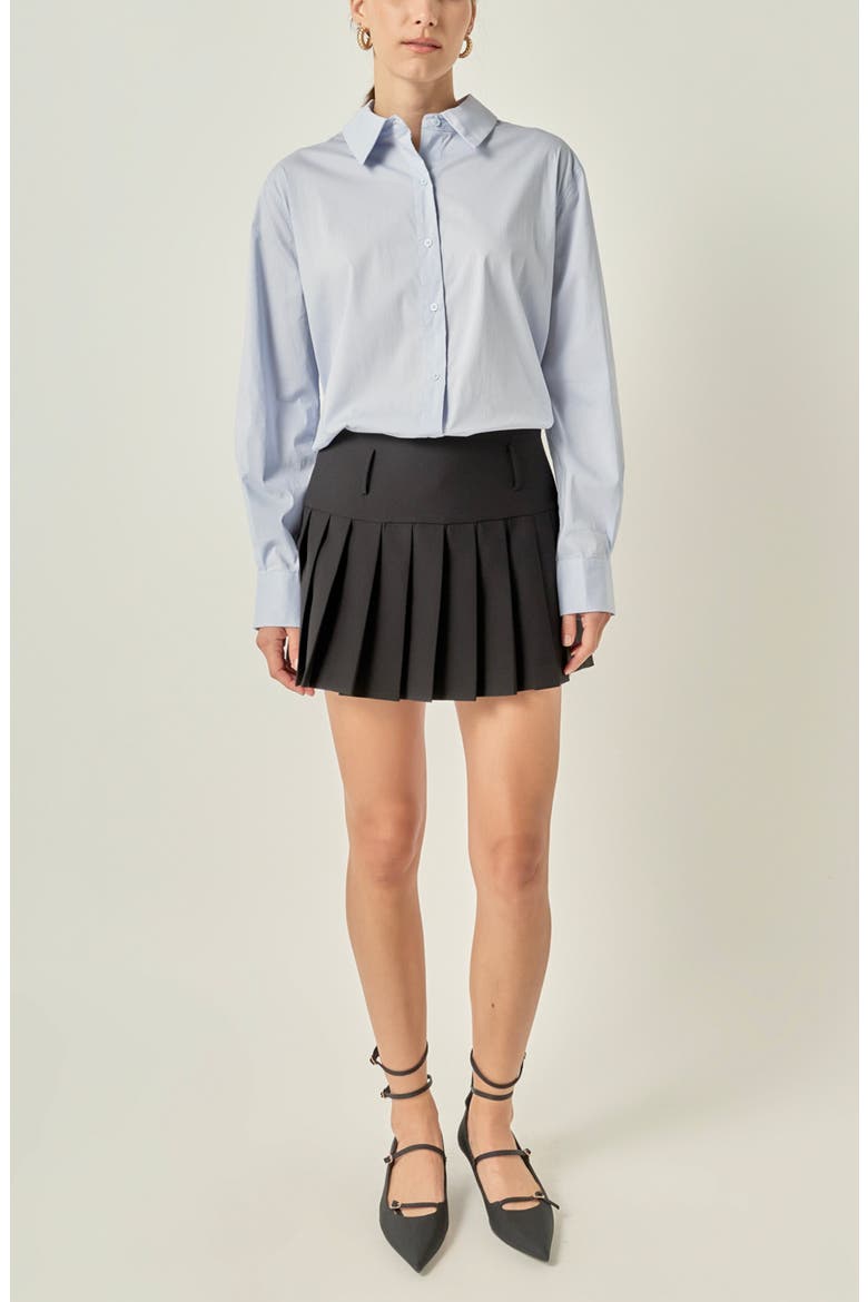Stretch Cotton Shirt, Alternate, color, POWDER BLUE