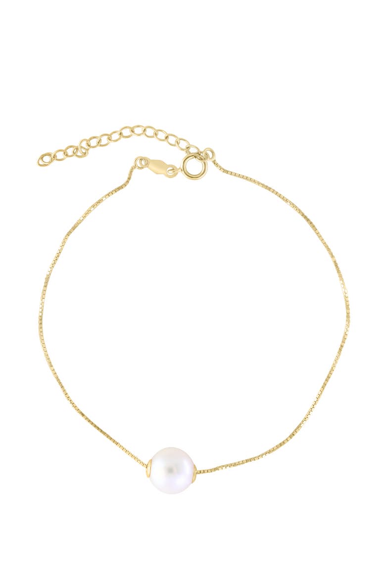14K Yellow Gold Single Fresh Water Pearl Bracelet, Main, color, 14K Gold