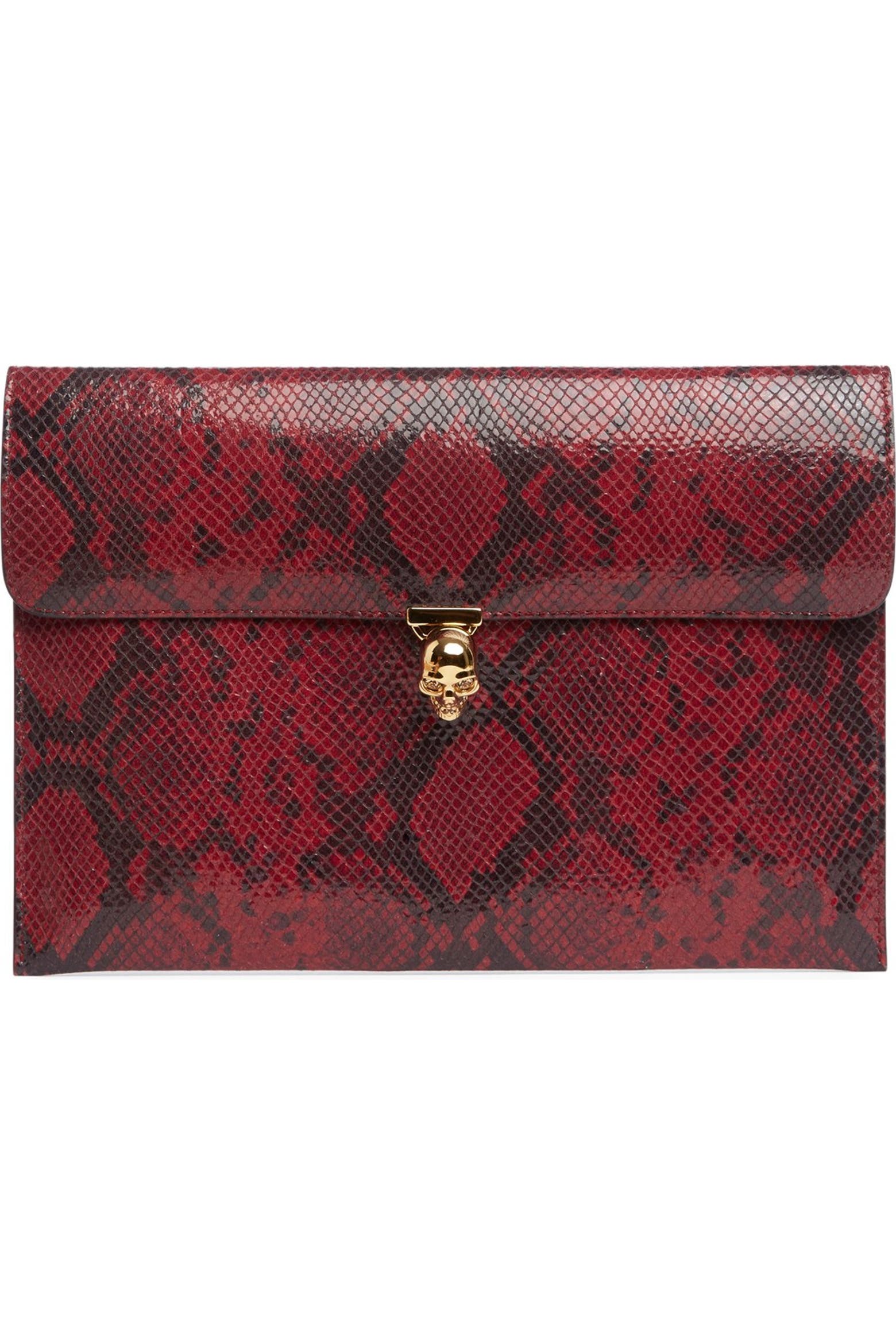 McQueen Alexander McQueen Lambskin Leather Clutch (Women) | Nordstrom