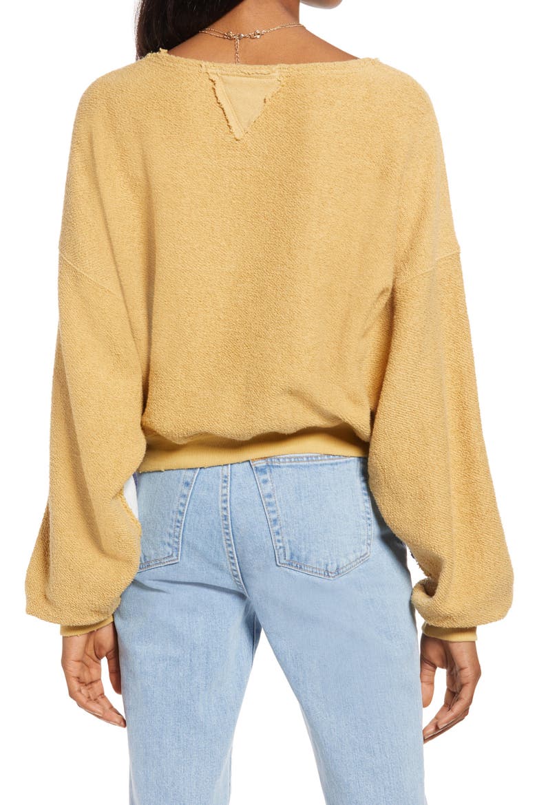 Palo Alto Cotton Blend Stripe Pullover, Alternate, color, GOLDEN COMBO