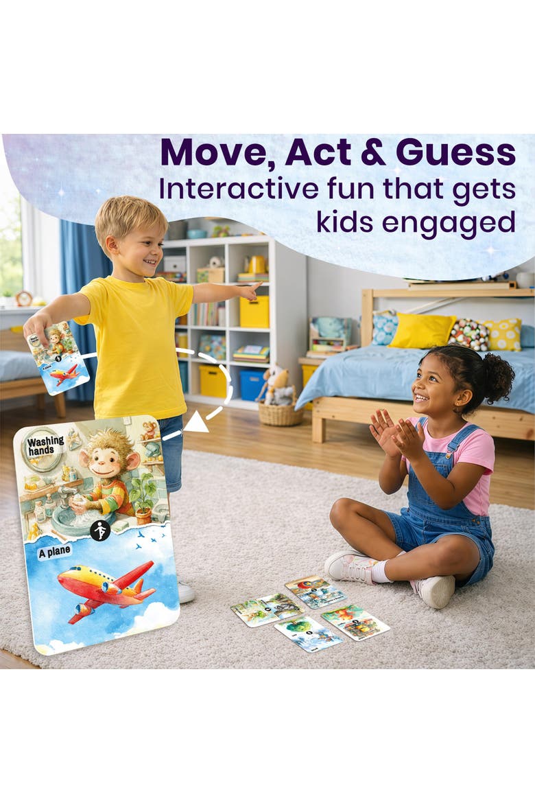 Kids Card Game Set with Multiple Activities, Alternate, color, Pantomime