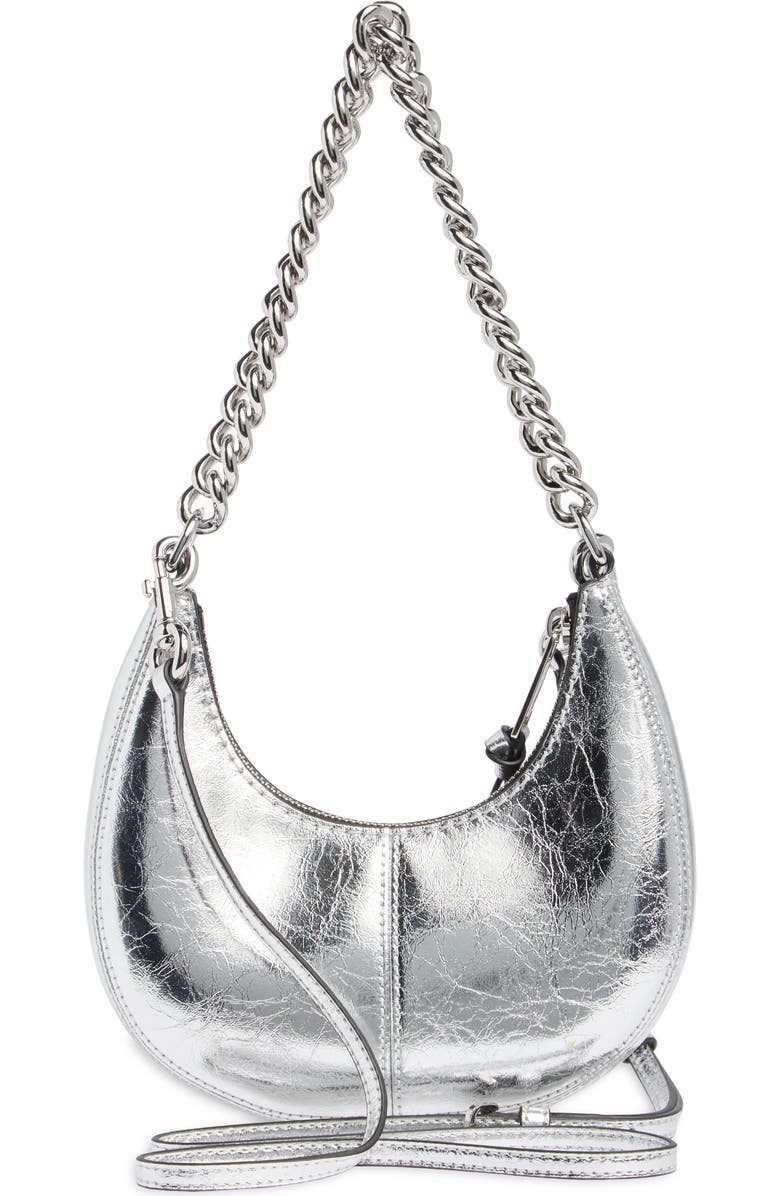 Marc Jacobs Mini Crescent Metallic Crossbody Bag, Alternate, color,