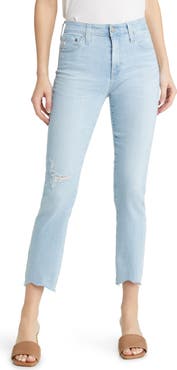AG Mari Scallop Raw Hem Ankle Slim Jeans