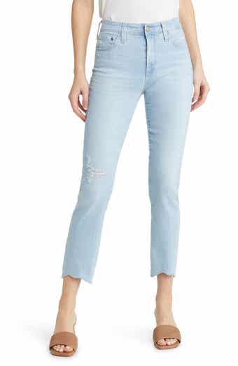 AG Mari Scallop Raw Hem Ankle Slim Jeans
