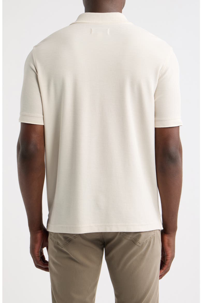 Piqué Johnny Collar Shirt, Alternate, color, GREY MOONBEAM