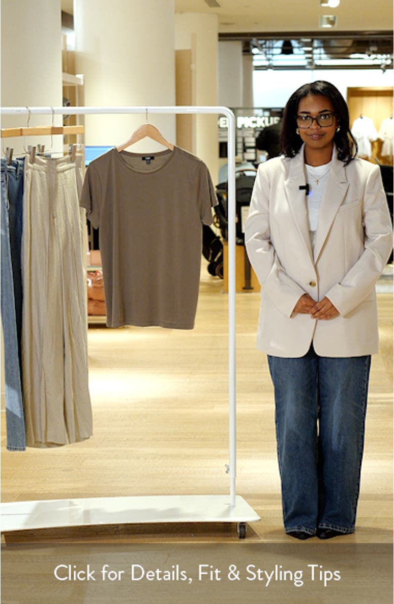 Crewneck Tencel<sup>®</sup> Lyocell Blend T-Shirt, sales video thumbnail