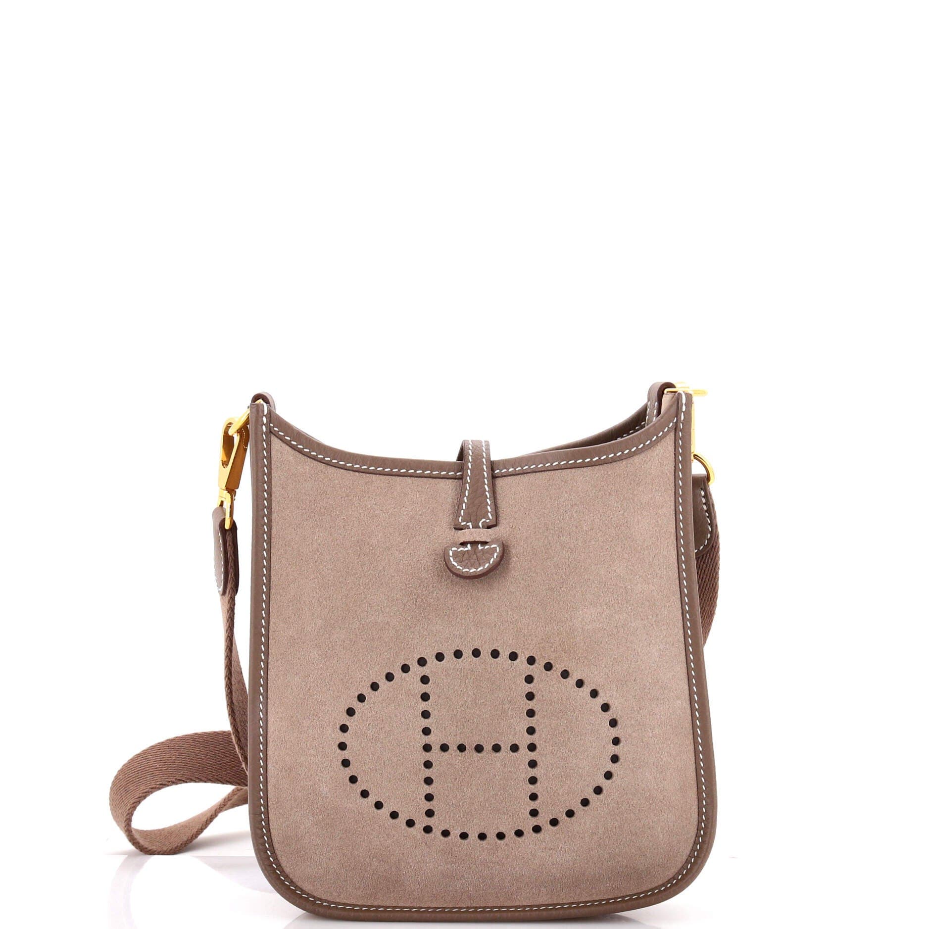 Pre-Owned Hermes Evelyne Bag Gen III Grizzly TPM, Main, color, Etoupe