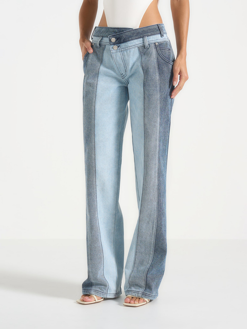 Jacinda Colour Block Straight Leg Jeans