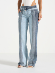 Manière De Voir Jacinda Colour Block Straight Leg Jeans