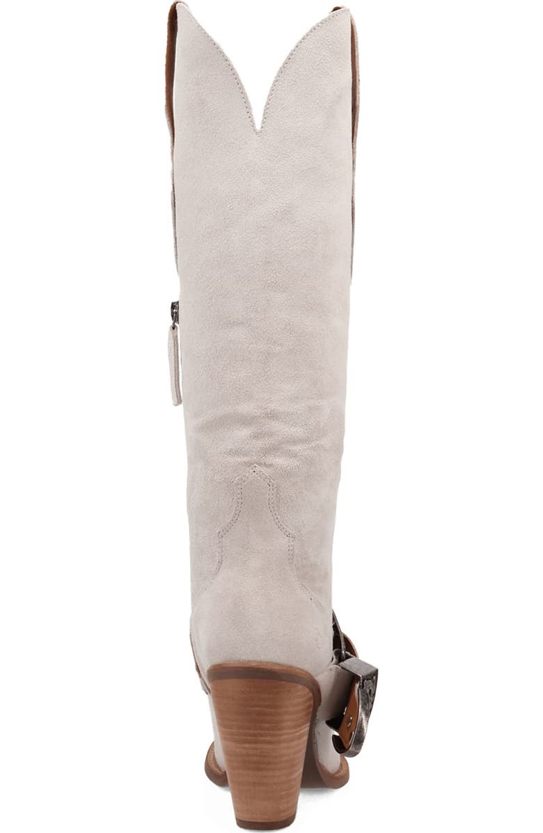 Dingo Yeehottie Over the Knee Western Boot, Alternate, color, Light Grey