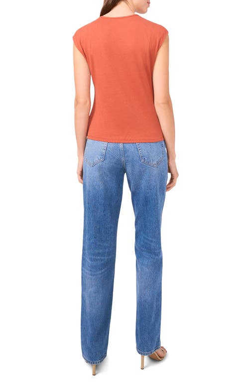 Halogenr Halogen(r) Extended Shoulder Sleeveless Top In Baked Clay