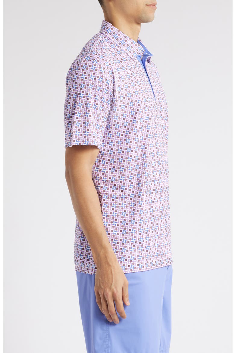 Sutton Print Golf Polo, Alternate, color, IRIS