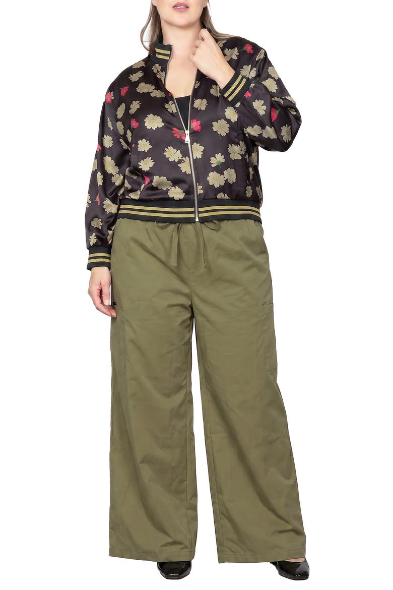 Wide Leg Parachute Pants, Alternate, color, OLIVE