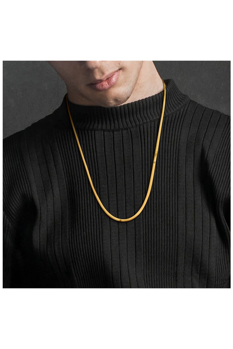 Herringbone Chain Necklace, 2.8mm, Alternate, color, YELLOW GOLD