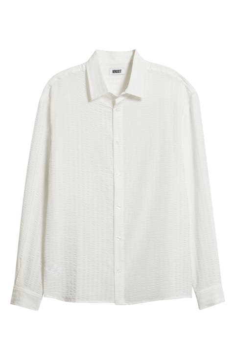 Jordan Seersucker Stripe Button-Up Shirt