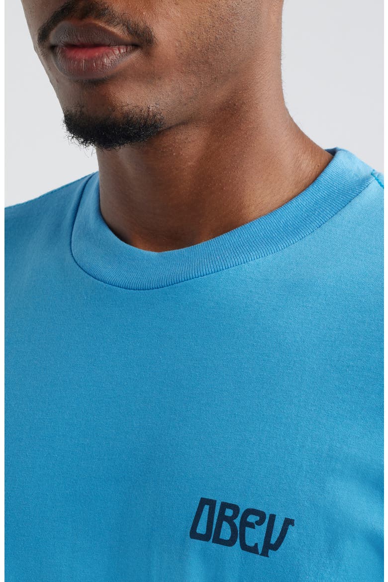Peace Now Butterflies Graphic T-Shirt, Alternate, color, AZURE BLUE