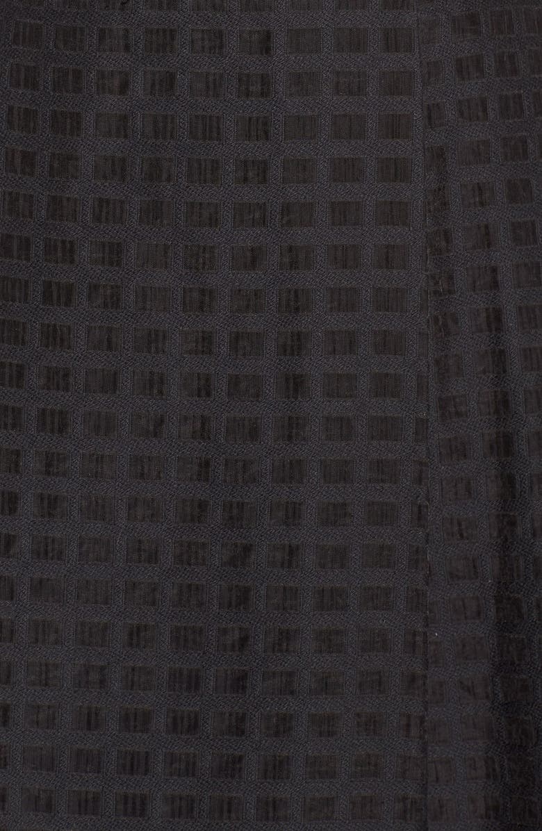 Ellen Tracy Windowpane Organza Fit & Flare Dress, Alternate, color, 