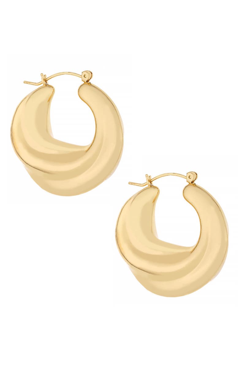 Ettika Crescent Swirl Hoop Earrings, Main, color,