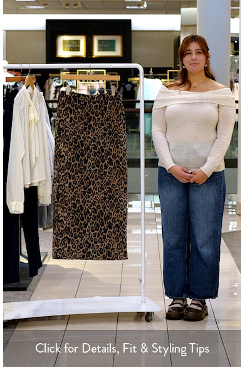 x Sara Walker Samantha Leopard Print Velveteen Maxi Skirt video