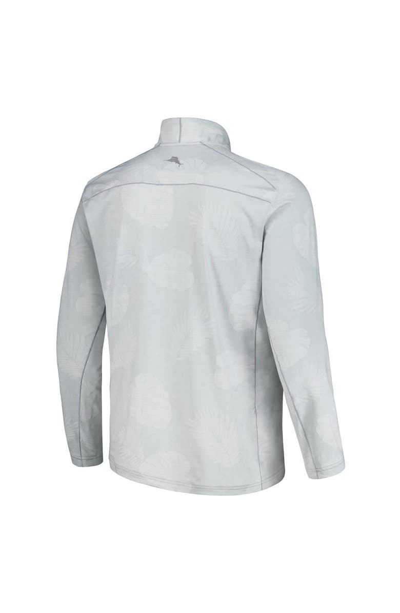 Tommy Bahama Men's Tommy Bahama Gray Army Black Knights Delray Frond IslandZone Half-Zip Jacket, Alternate, color, Gray