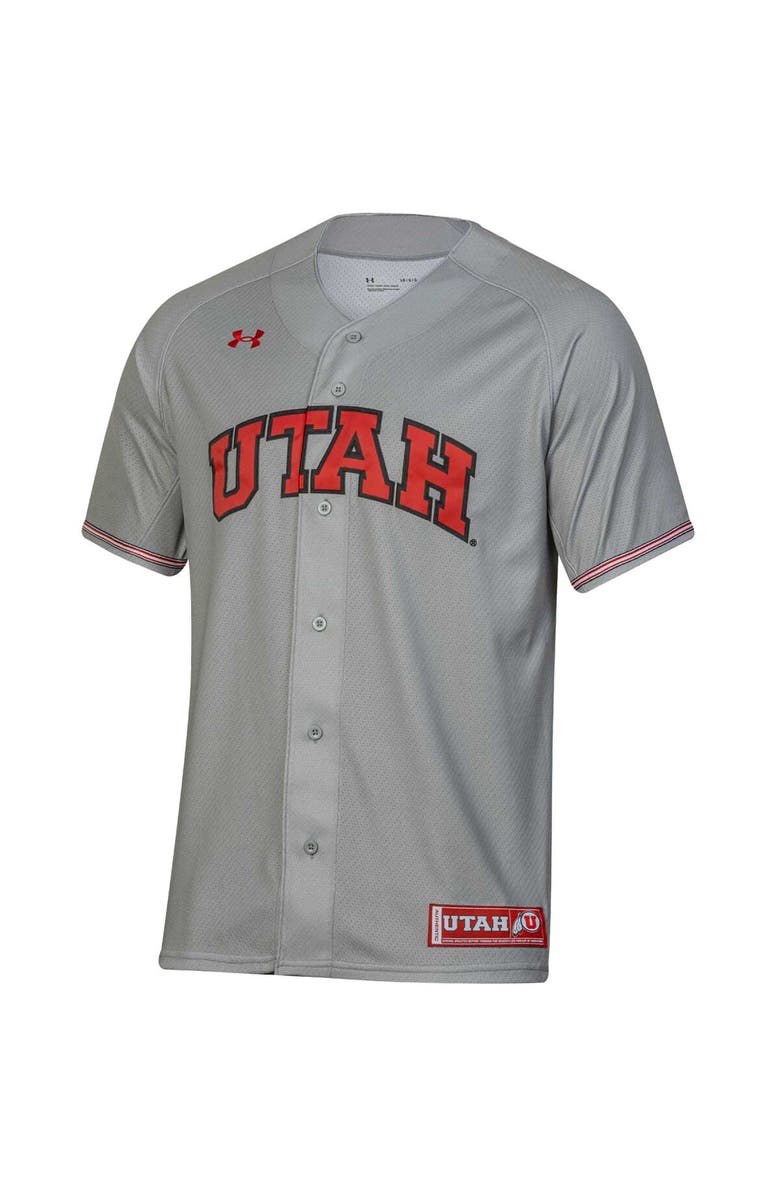 Under Armour Men's Under Armour Gray Utah Utes Replica Baseball Jersey, Alternate, color, Gray