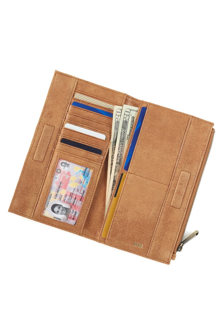 Large Jill Leather Bifold Wallet, Alternate, color, WHISKEY