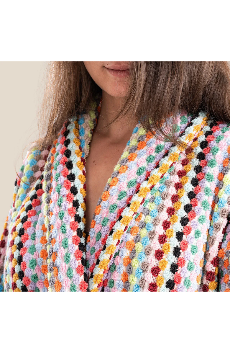 Uncommon Goods Super Plush Confetti Robe by Kalkedon Towels, Alternate, color, Multi