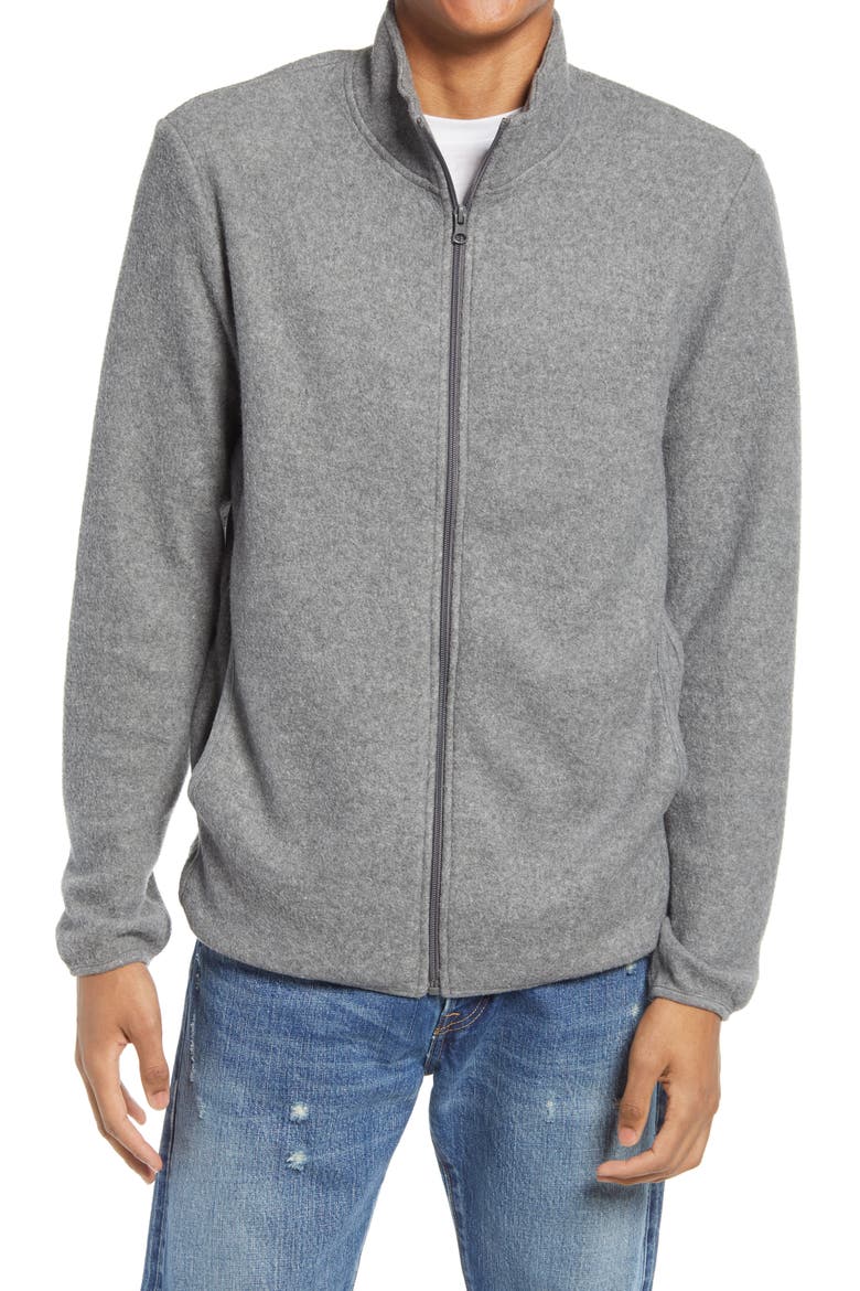 Zip Teddy Jacket, Alternate, color, ECO GREY