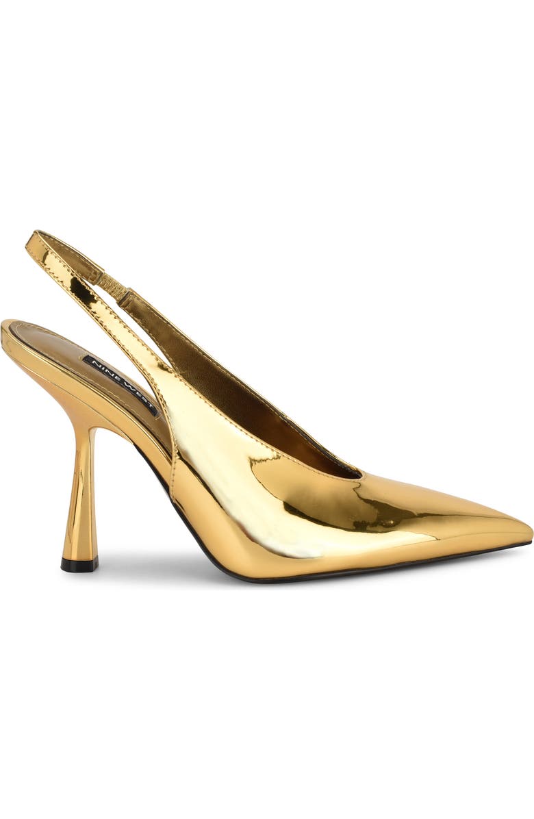 Nine West Kates Slingback Pointed Toe Pump, Alternate, color, Bronze Gold