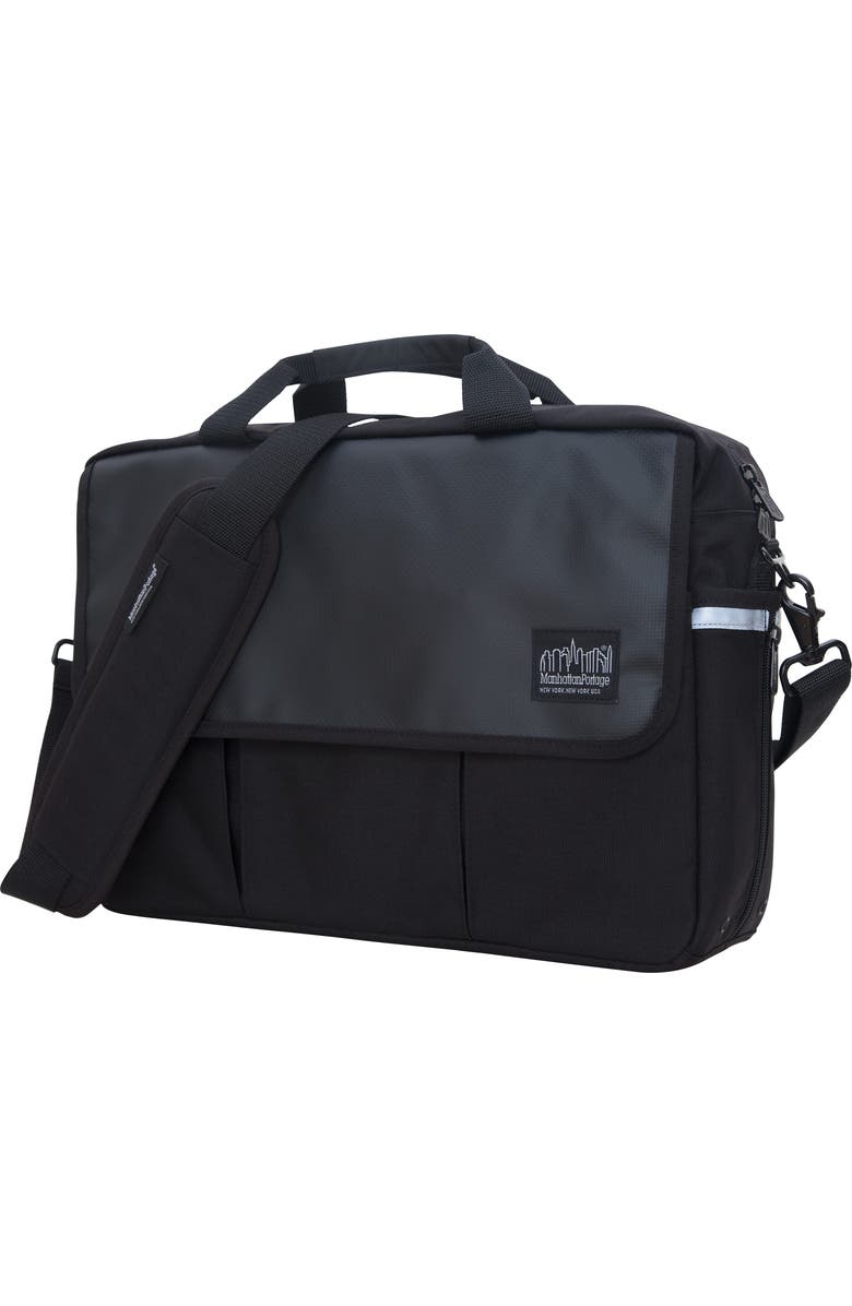 Manhattan Portage Webb Convertible Briefcase, Alternate, color, Black