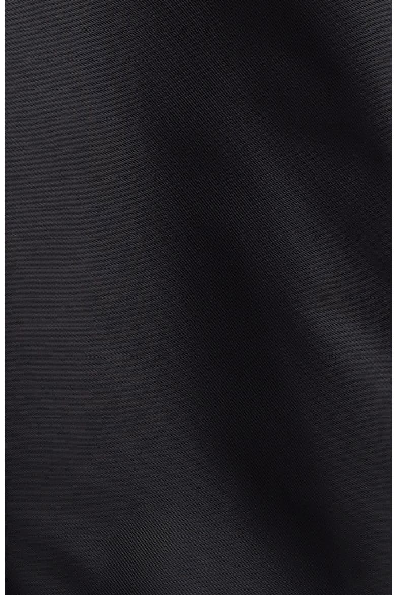 Tape Logo Oversize Hooded Bomber Jacket, Alternate, color, BLACK