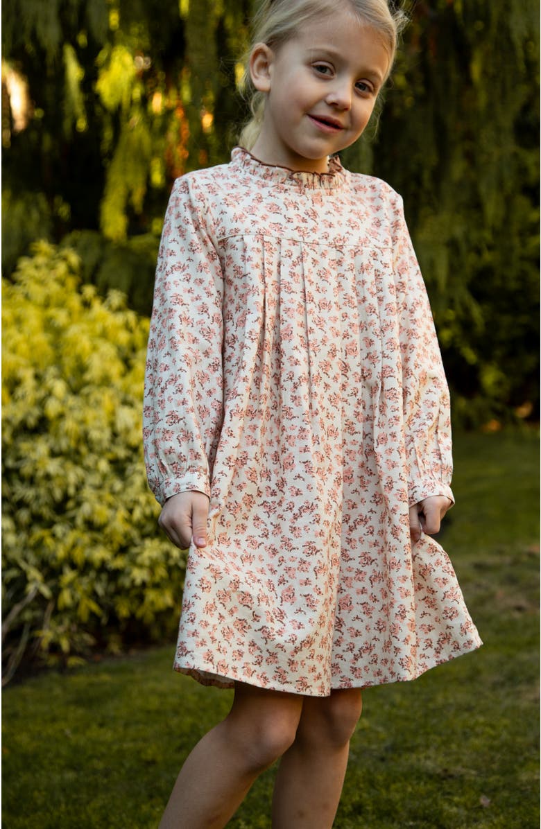 Beet World Little Kid  Myrtle Pleated Dress, Alternate, color, Pink Heather