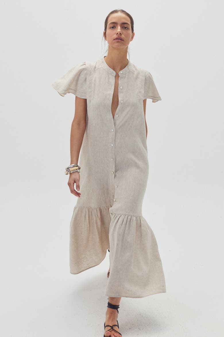 Willow Linen Dress, Main, color, Natural