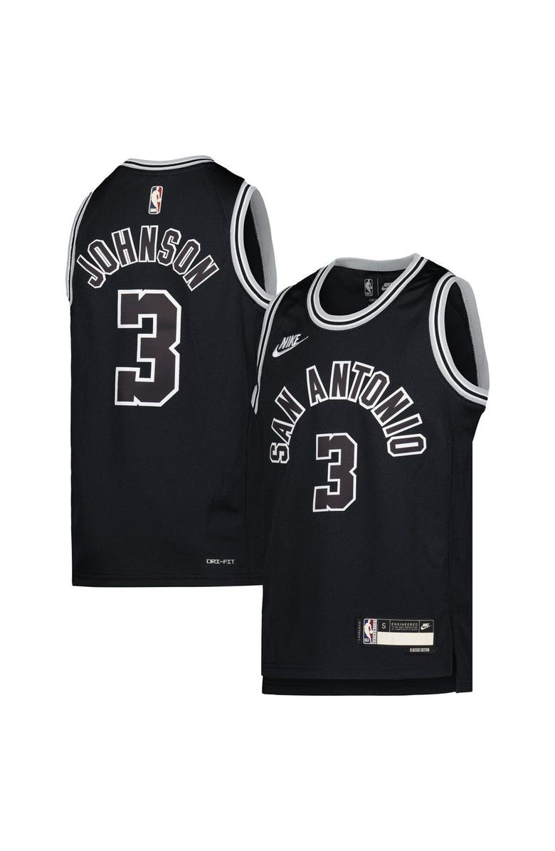 Nike Youth Nike Keldon Johnson Black San Antonio Spurs 2022/23 Swingman Jersey - Classic Edition, Main, color, 