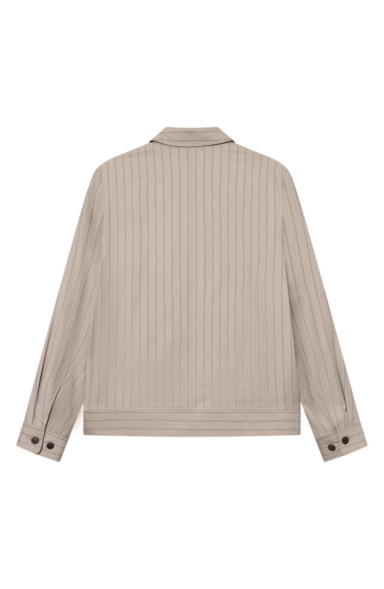 Les Deux Como Pinstripe Coach Jacket, Alternate, color, Dark Sand