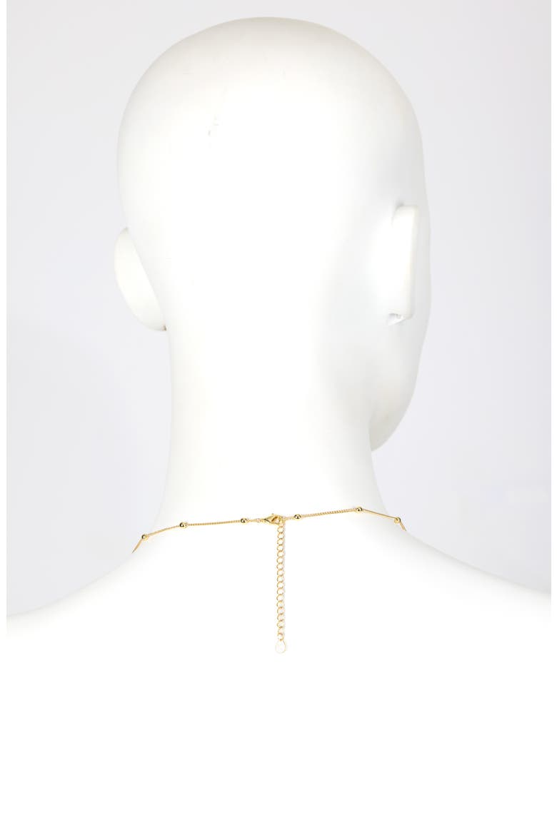 Pavé Cross Layered Station Necklace, Alternate, color, GOLD
