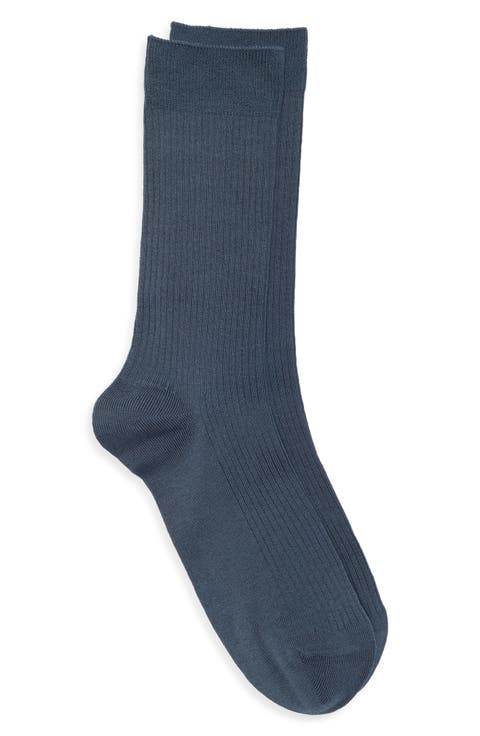 Casual Rib Crew Socks