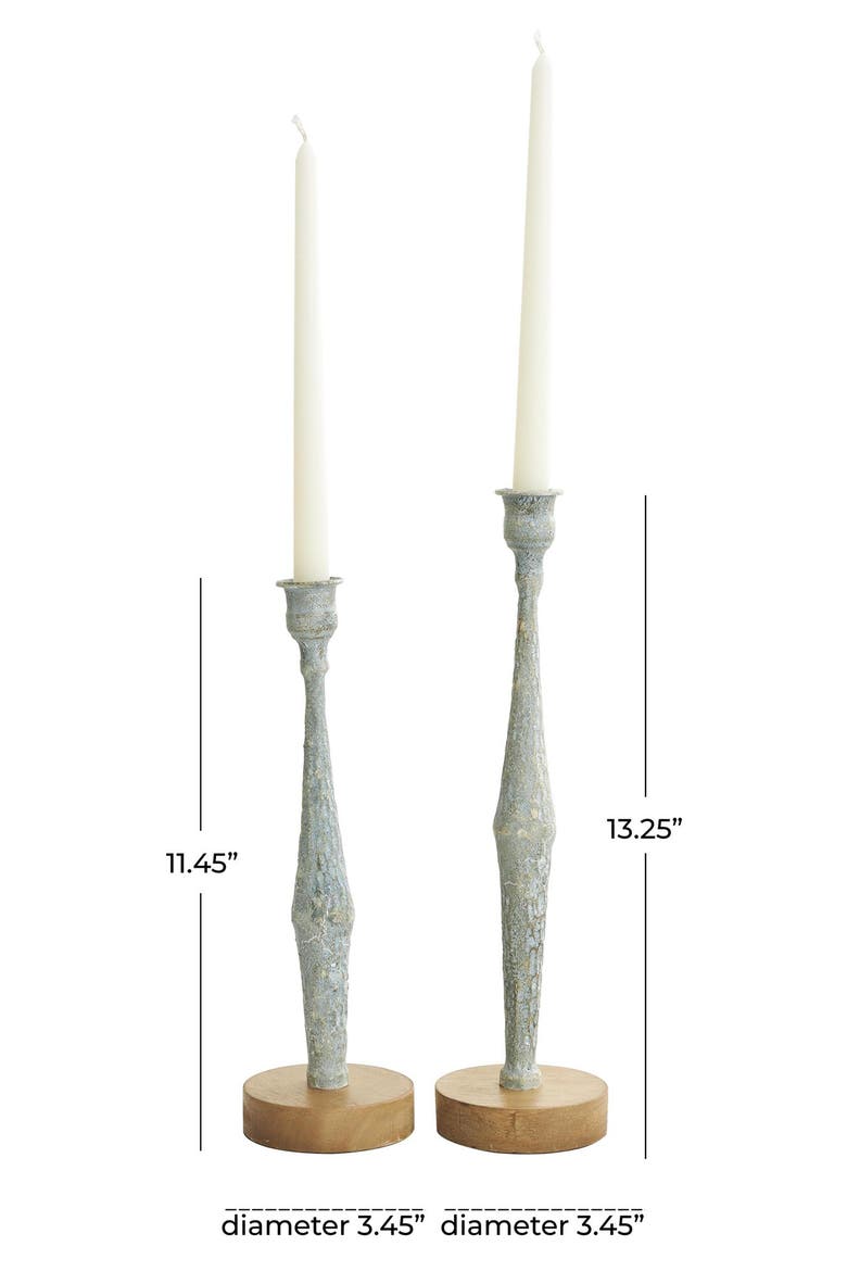 Bohemian Set of 2 Candle Holders, Alternate, color, LIGHT BLUE
