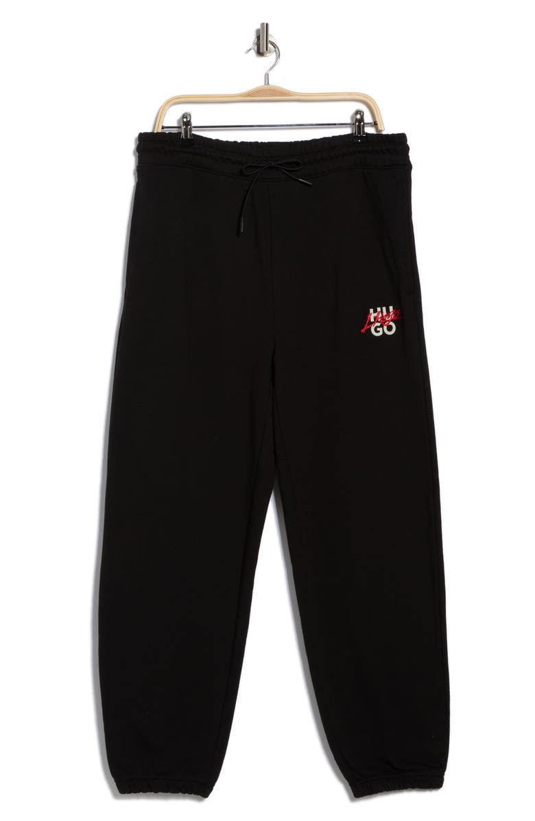 HUGO Logo Knit Joggers, Alternate, color, Black