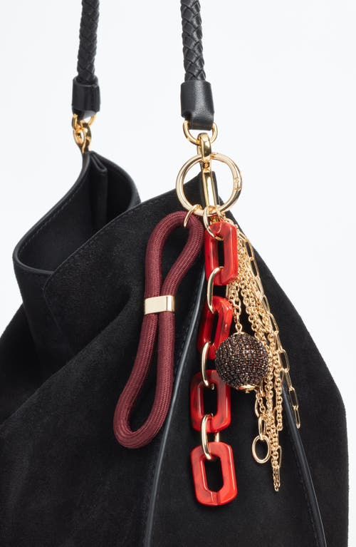 Chelsea28 Crystal Ball & Chain Bag Charm In Black