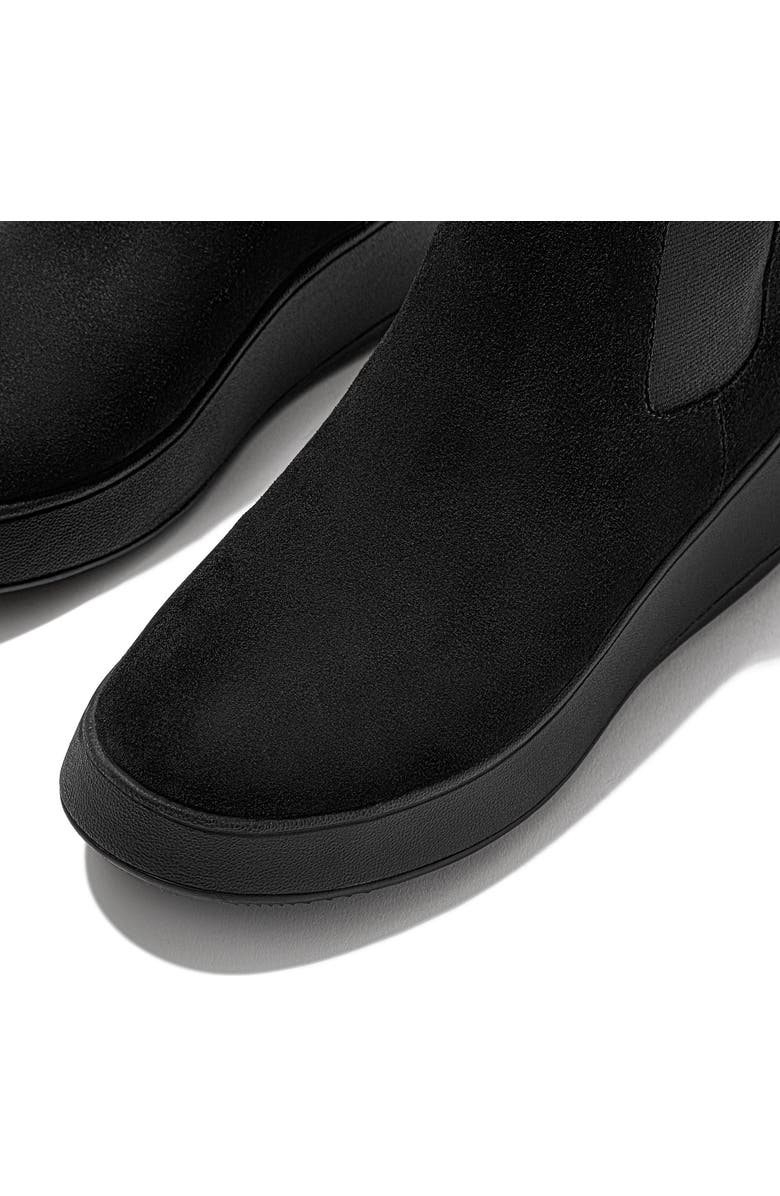 FitFlop F-Mode Platform Chelsea Boot, Alternate, color, All Black