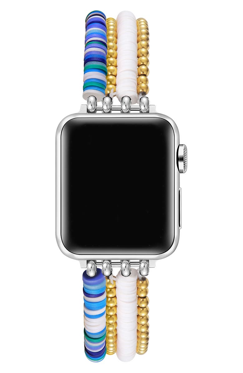 The Posh Tech Bestie Beaded Bracelet Apple Watch<sup>®</sup> Watchband, Alternate, color,