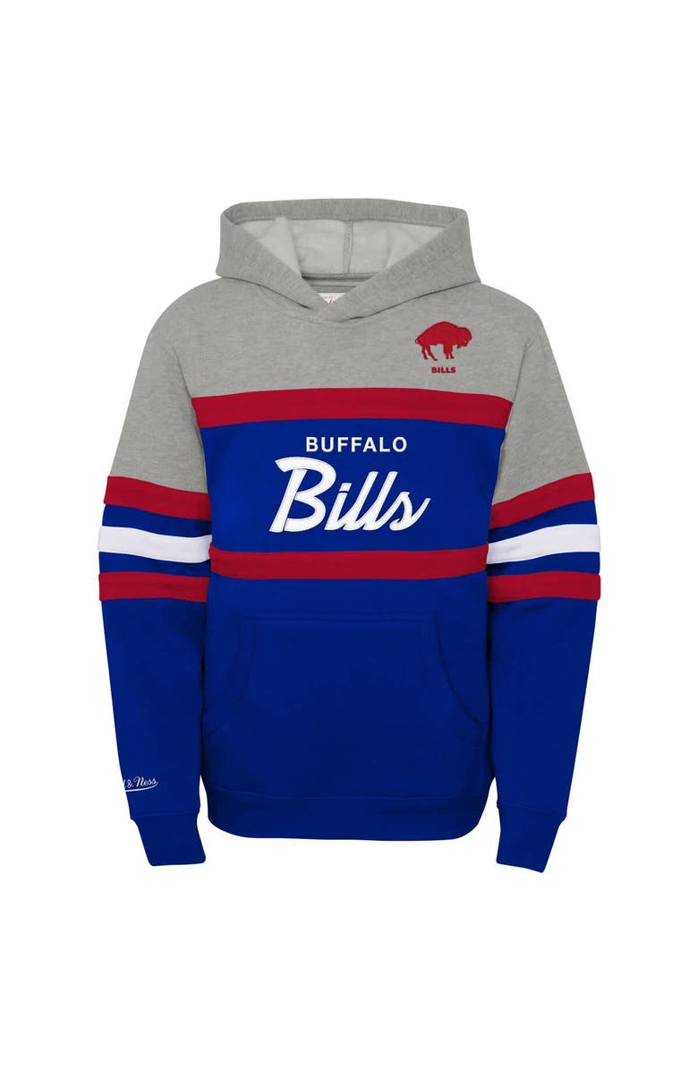 Mitchell & Ness Youth Mitchell & Ness  Royal Buffalo Bills Throwback Head Coach Pullover Hoodie, Alternate, color, 