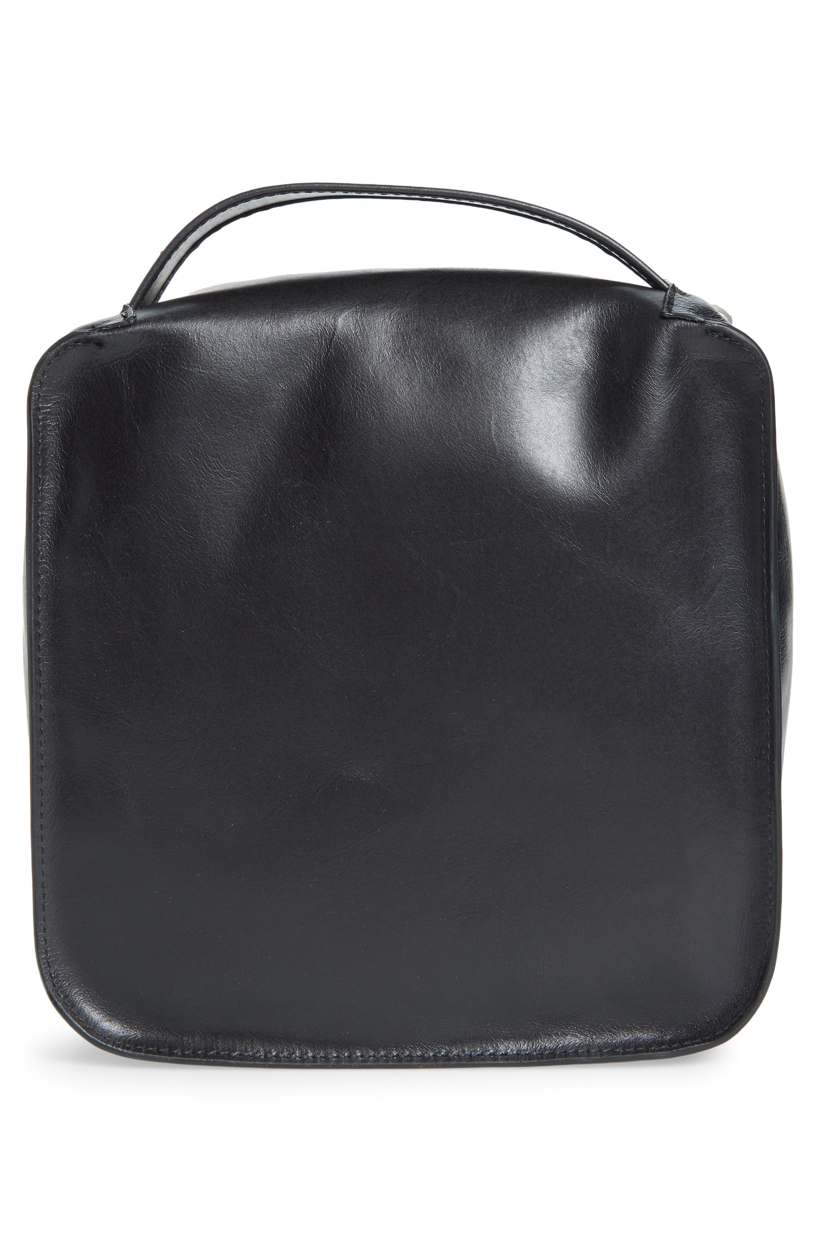 Rick Owens Large Calfskin Leather Toiletries Bag, Alternate, color, 