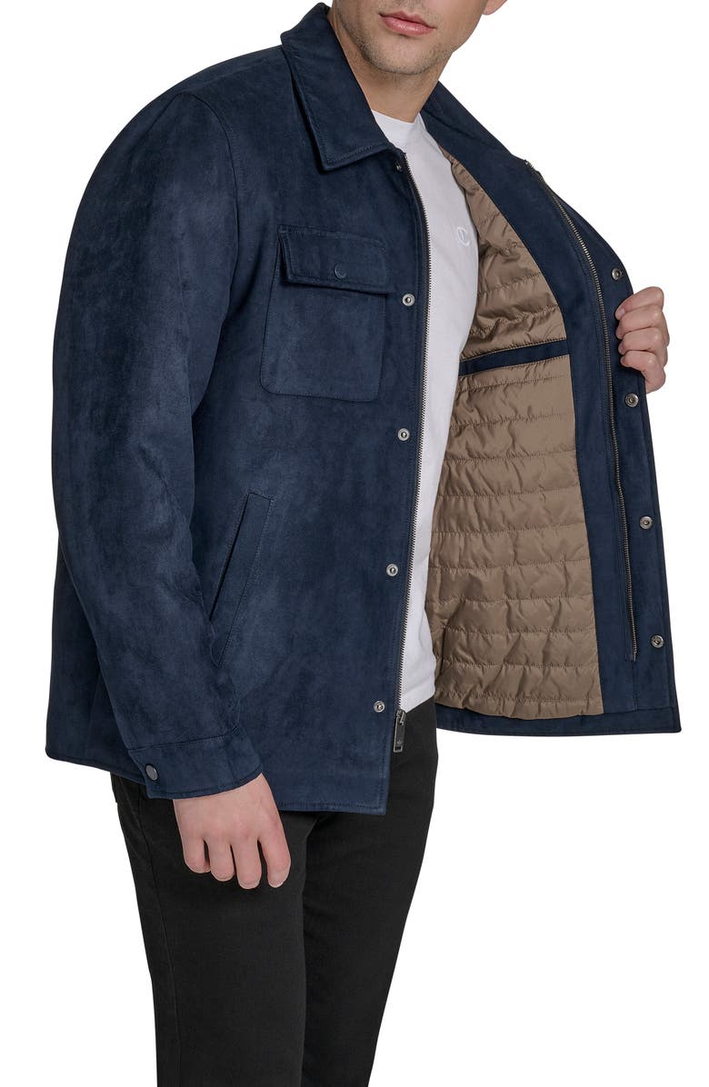 Dockers<sup>®</sup> Faux Suede Shirt Jacket, Alternate, color, Navy
