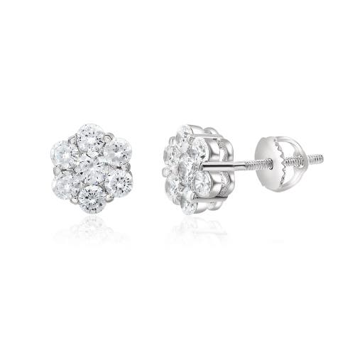 Donatello Gian Sterling Silver Flower Earrings And Bracelet Set In Metallic