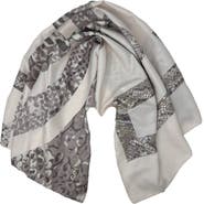 Cole Haan Snakeskin Print Square Scarf