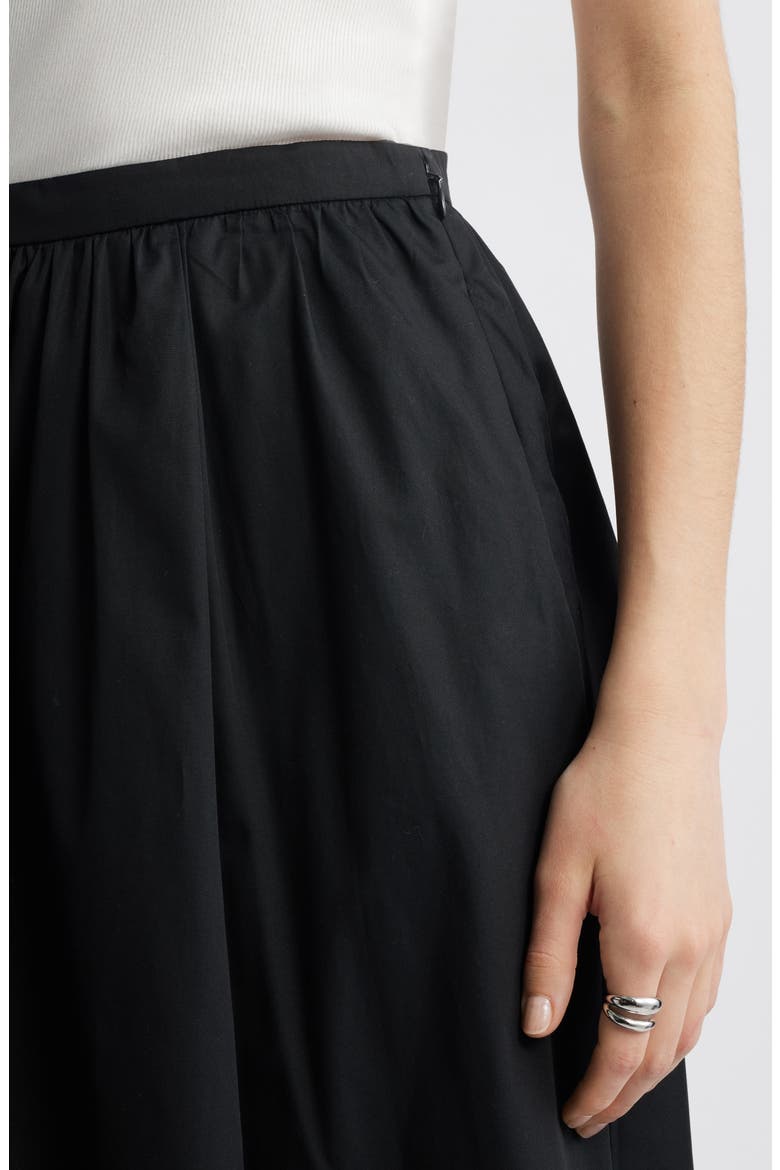 Cotton Poplin Maxi Skirt, Alternate, color, BLACK