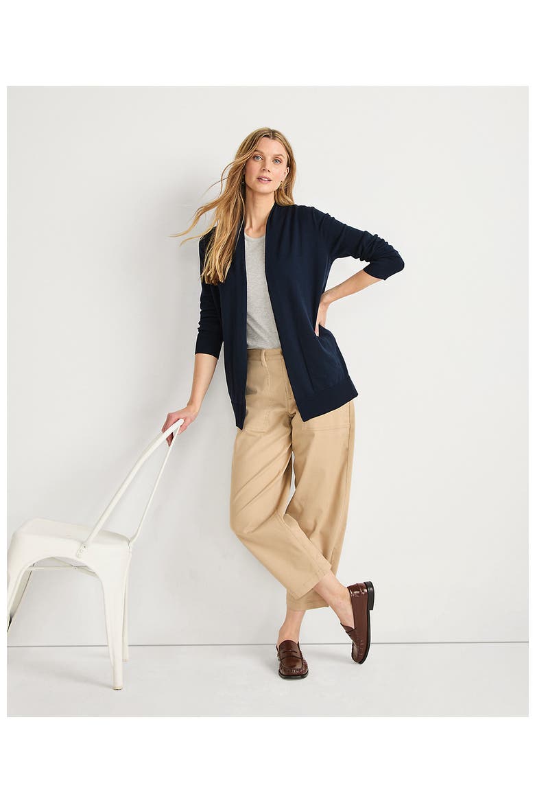 Long Sleeve Open Long Cardigan Sweater, Alternate, color, Radiant Navy