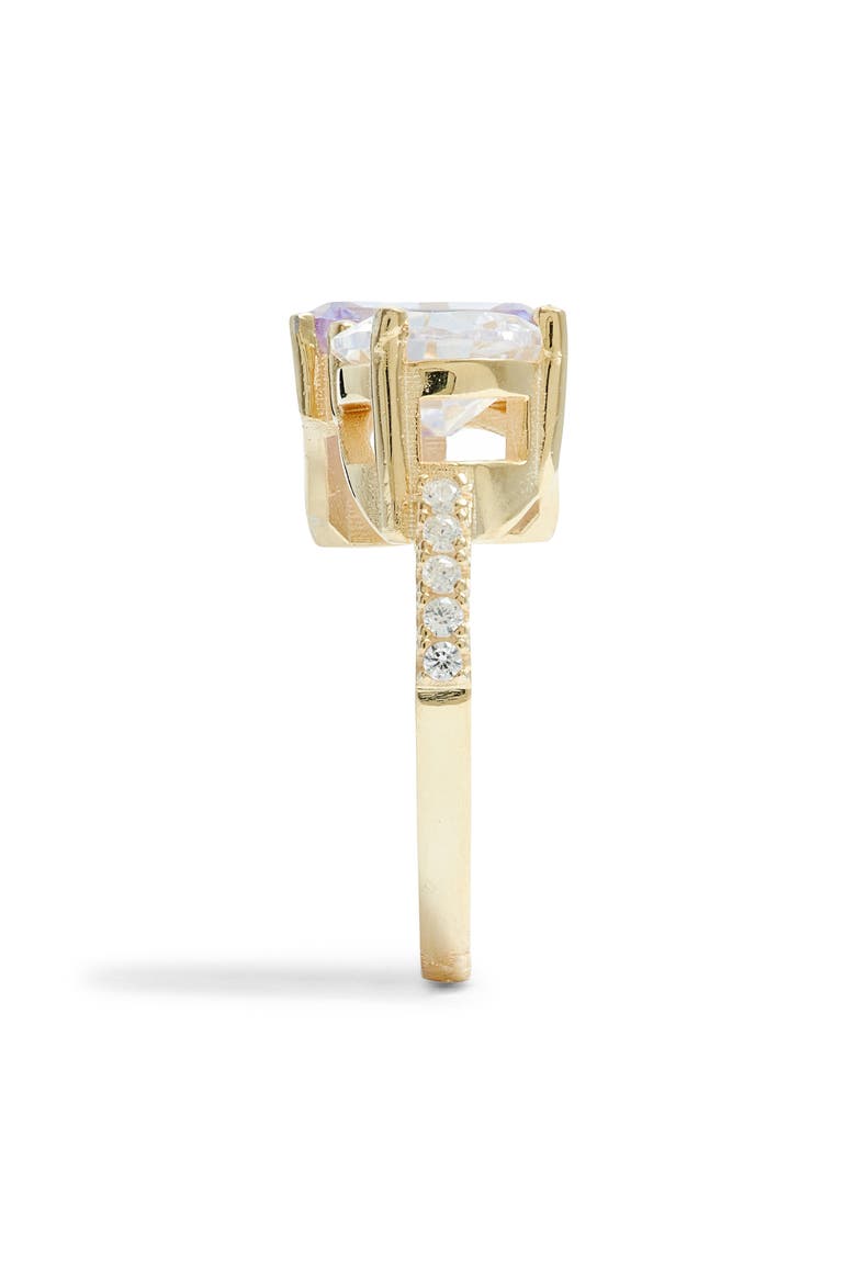 Cubic Zirconia Cocktail Ring, Alternate, color, GOLD/ PURPLE